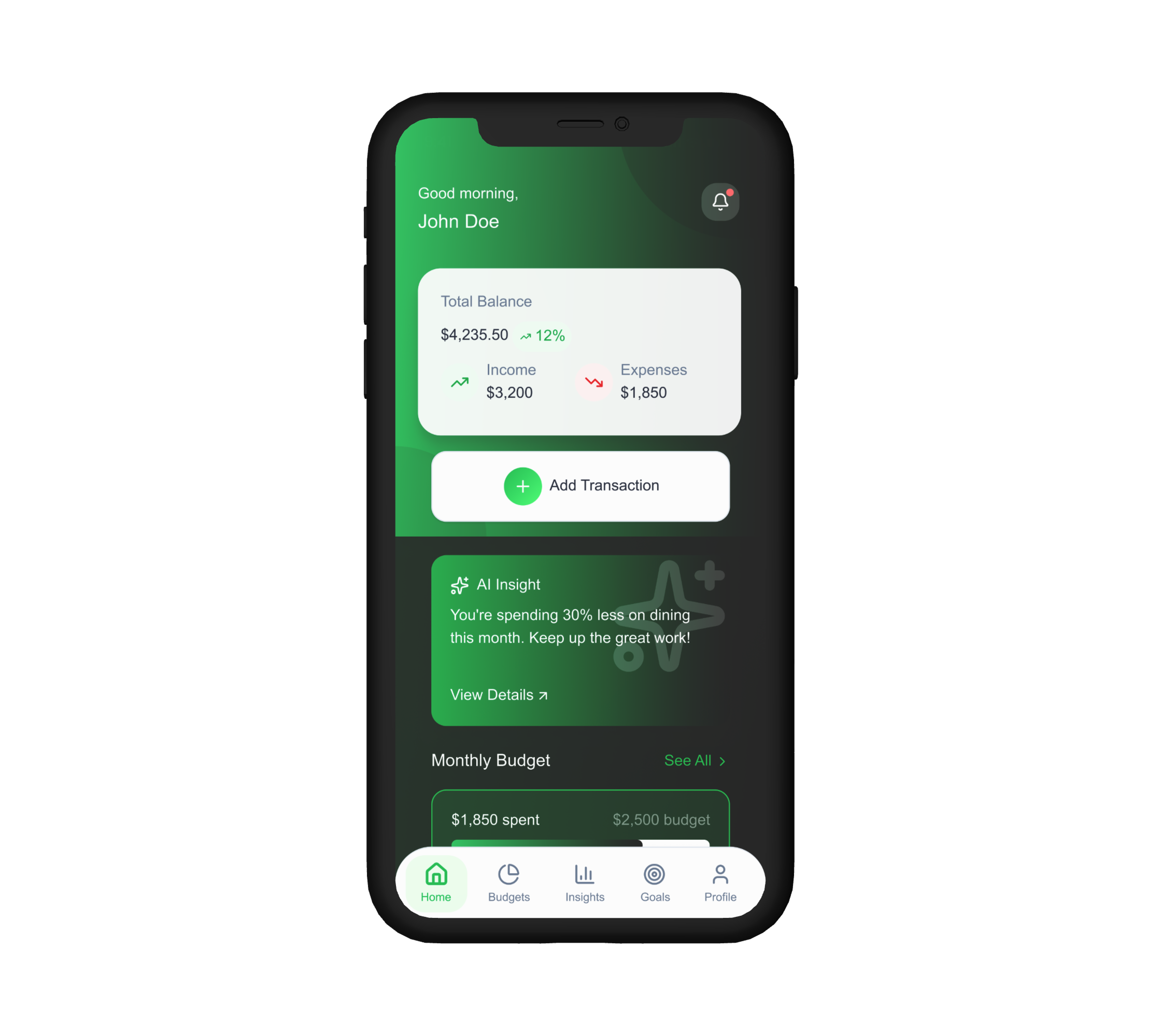 FinBuddy hero showcase